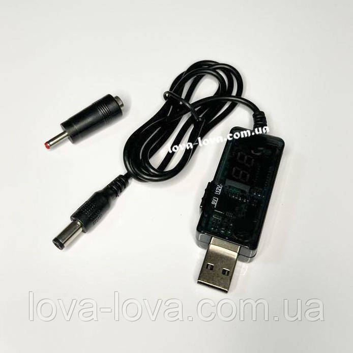 Універсальний підвищувальний юсб кабель для роутера з перетворювачем на 9/12 В модему до повербанка USB/DC