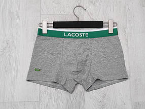 Набір чоловічих трусів Lacoste з 3 штук у фірмовій коробці, фото 3