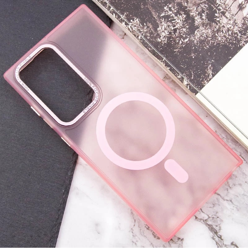 Чохол бампер Epik для Samsung Galaxy S23 Ultra Lyon Frosted MagSafe Pink