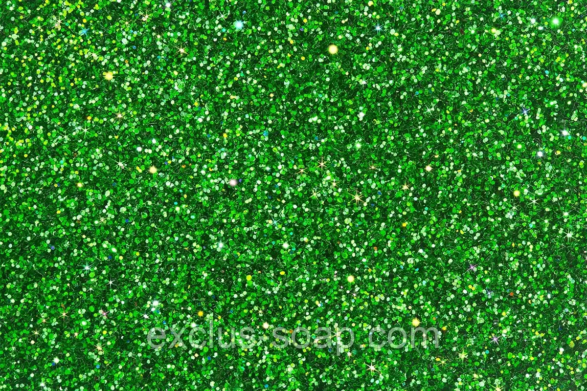 Зелений глітер — 5 грамів — 0,2 мм