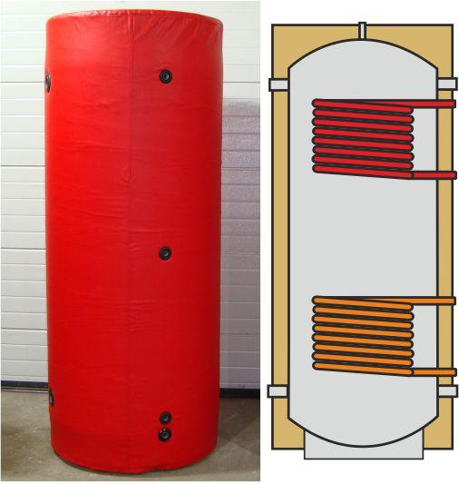 Теплоакумулятор 700л утеплений, змійовики ГВП і сонце, ємність, бак акумулятор, буферна ємність