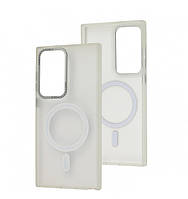 Чехол бампер Epik для Samsung Galaxy S23 Ultra Lyon Frosted MagSafe White