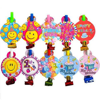 Сопілка святкова "З днем народження", 6 шт (10840) G-Rich