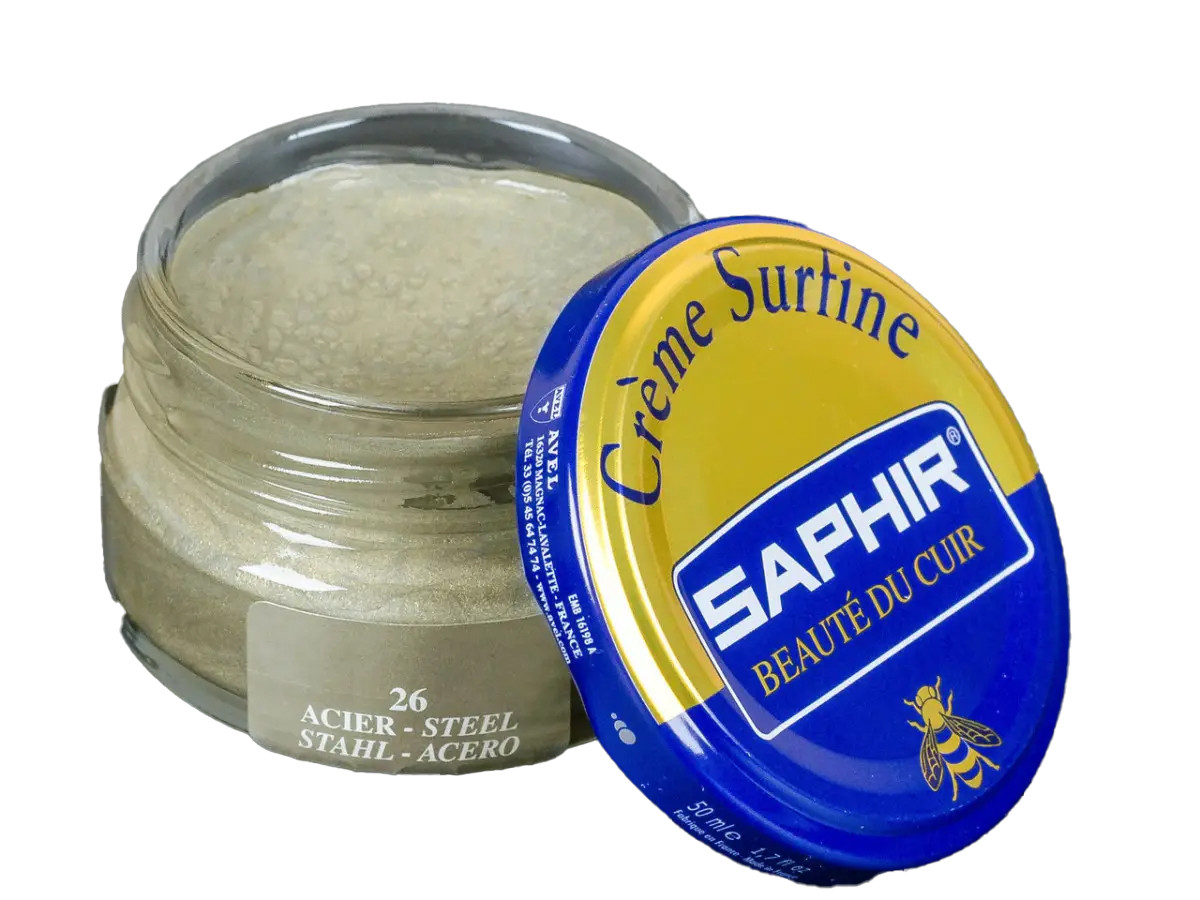 Зволожуючий крем для Взуття Saphir Creme Surfine стальний, фото 1