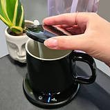 Чашка керамічна з електричним підігрівом та ложечкою 400 мл Ruhhy 22125 Польща, фото 4