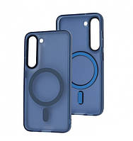 Чехол бампер Epik для Samsung Galaxy S23 Lyon Frosted MagSafe Blue