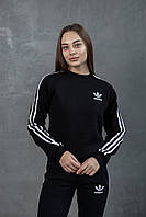 Женский спортивный костюм Adidas свитшот и брюки черный
