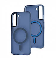 Чехол бампер Epik для Samsung Galaxy S22 Lyon Frosted MagSafe Blue