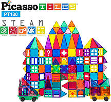 Магнітний будівельний 3D конструктор PicassoTiles 180 Piece Set 180pc Building Block