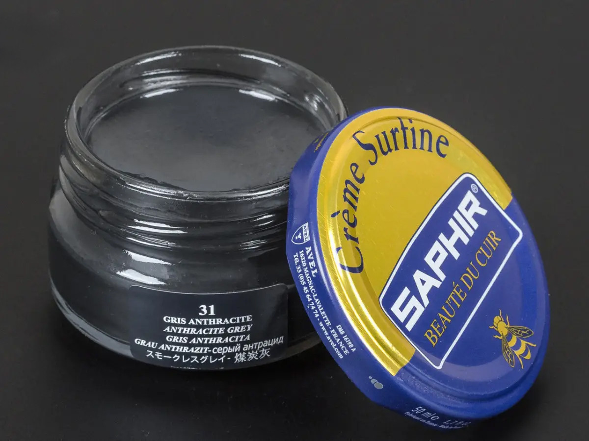 Зволожуючий крем для Взуття Saphir Creme Surfine сірий-антрацит