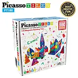 Магнітний будівельний 3D конструктор PicassoTiles 180 Piece Set 180pc Building Block Оригінал, фото 2