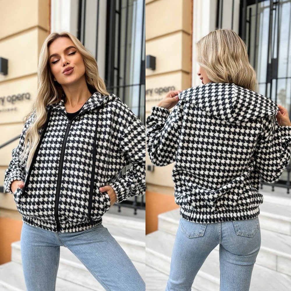 Жіноча флісова кофта з капюшоном Розмір: 42, 44, 46, 48, фото 1