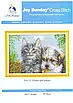 Набір для вишивання за нанесеною на канву схемою "Kitten and puppy". AIDA 14CT printed 55*41 см, фото 3