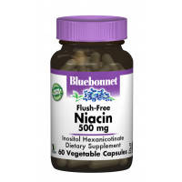 Вітамін Bluebonnet Nutrition Ніацин без інфузату (В3) 500мг, 60 гелевих капсул (BLB0462)
