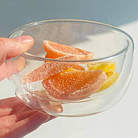 Скляна піала боул з подвійними стінками "Звілінг"