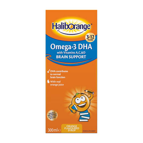 Heilborange Omega-3 DHA + Vits A,C & D Brain Support (300 ml, orange), фото 1