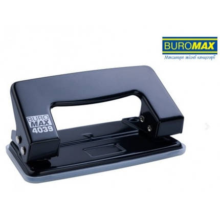 Діркопробивач BUROMAX 4039-01 металевий 10 арк. чорний р.100х55х50мм (1/12), фото 1