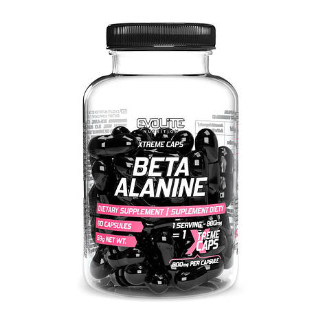 Evolite Nutrition Beta Alanine 800 mg Xtreme (60 caps), фото 1