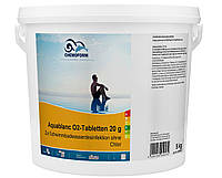 Активный кислород для бассейна в таблетках 20 г Chemoform Aquablanc О2, 5 кг