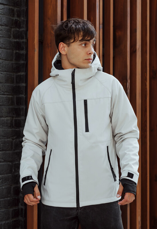 Світло-сіра куртка Staff mei soft shell light gray, фото 1