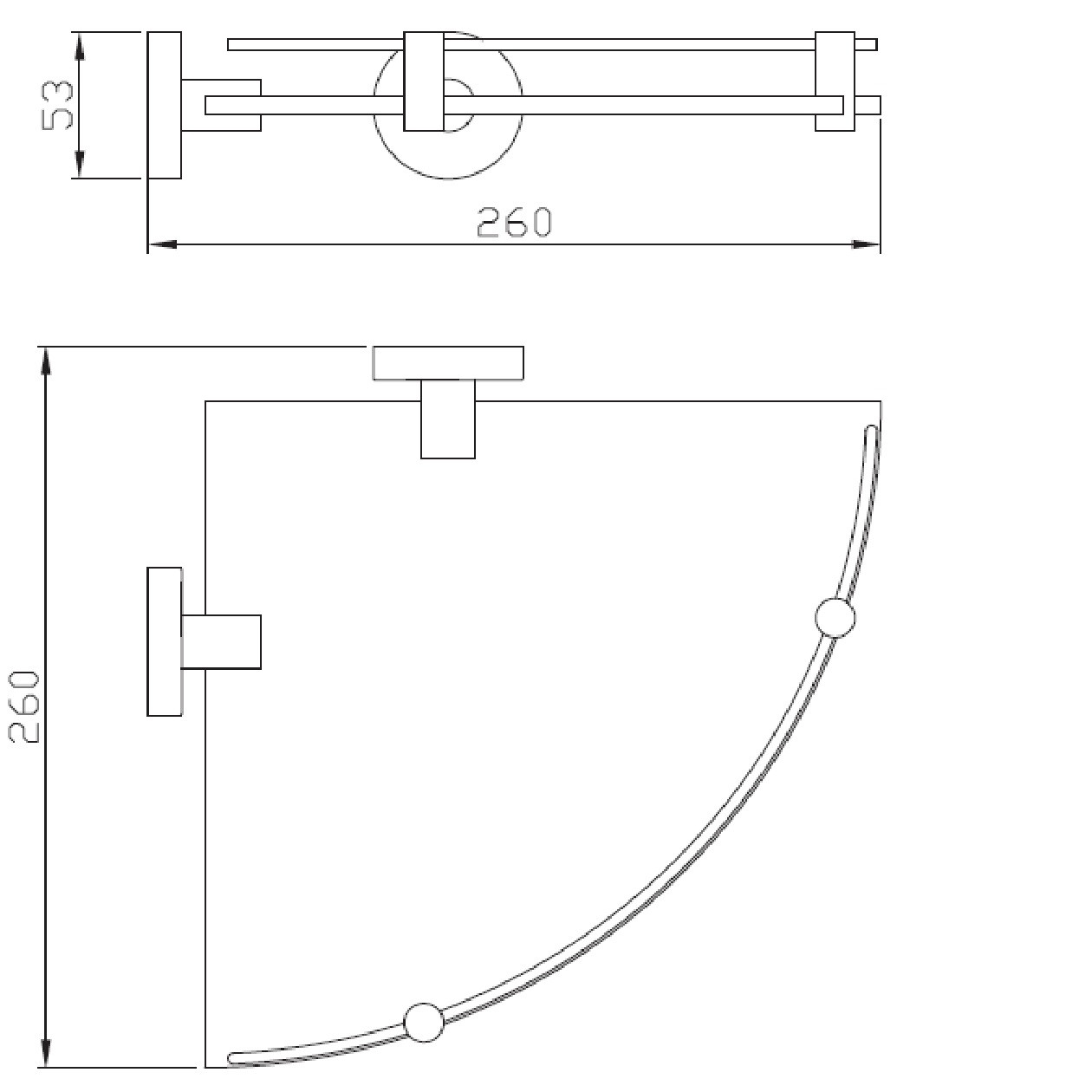 Полка кутова Perfect Sanitary Appliances SP 8117 - фото 2 - id-p1624369922