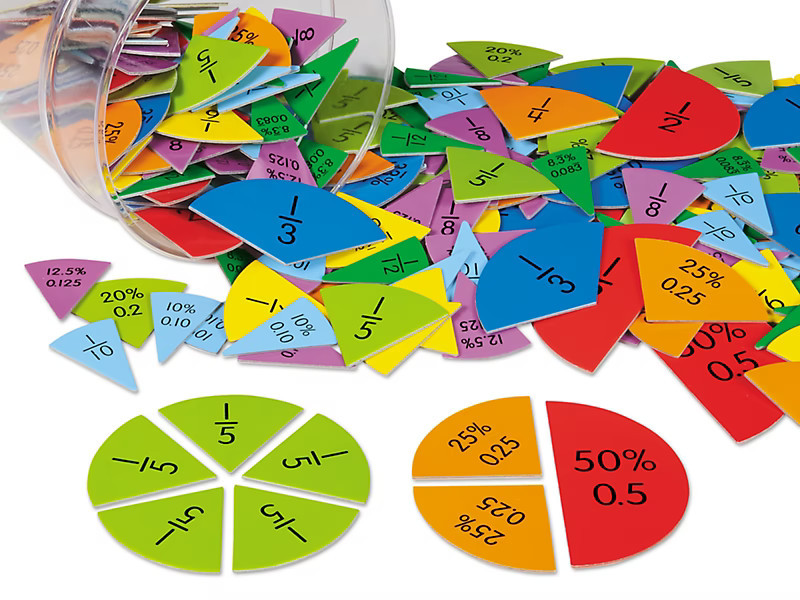 Математичний набір Дроби та відсотки (350 шт) від Lakeshore, фото 1