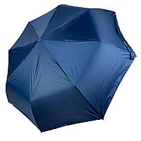 Жіноча однотонна парасоля напівавтомат від TNEBEST зі сріблястим покриттям зсередини синій 0614-1