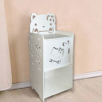 Тумбочка приліжкова в дитячу, 24*17*55 см, з дверцятами, комод-багатофункціональний, міні-шафа