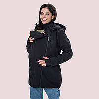 Слингокуртка демисезонная, куртка для беременных softshell 4 в 1 (чёрная) 34 Love & Carry®