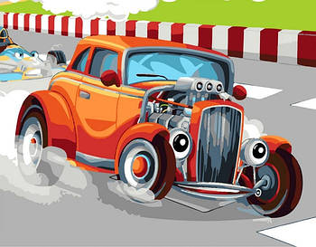 Картина за номерами Досвідчений гонщик Strateg 30х40 см (SS-6456)