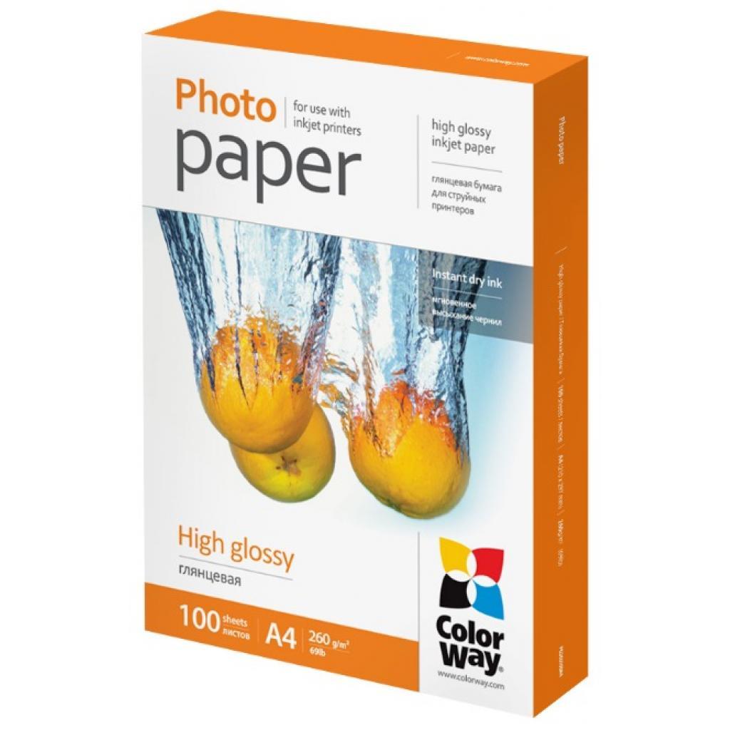 Фотопапір ColorWay A4 (210x297 mm), 100 листів, 260 г/м2 (PG260100A4)