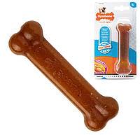 Жевательная кость игрушка для щенков Nylabone Puppy Chew Bone S вкус курицы (55200)