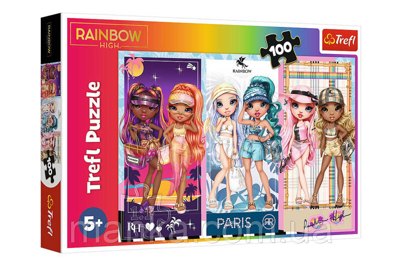 Пазли - 100 елм. - 16444 "MGA Rainbow High", Trefl