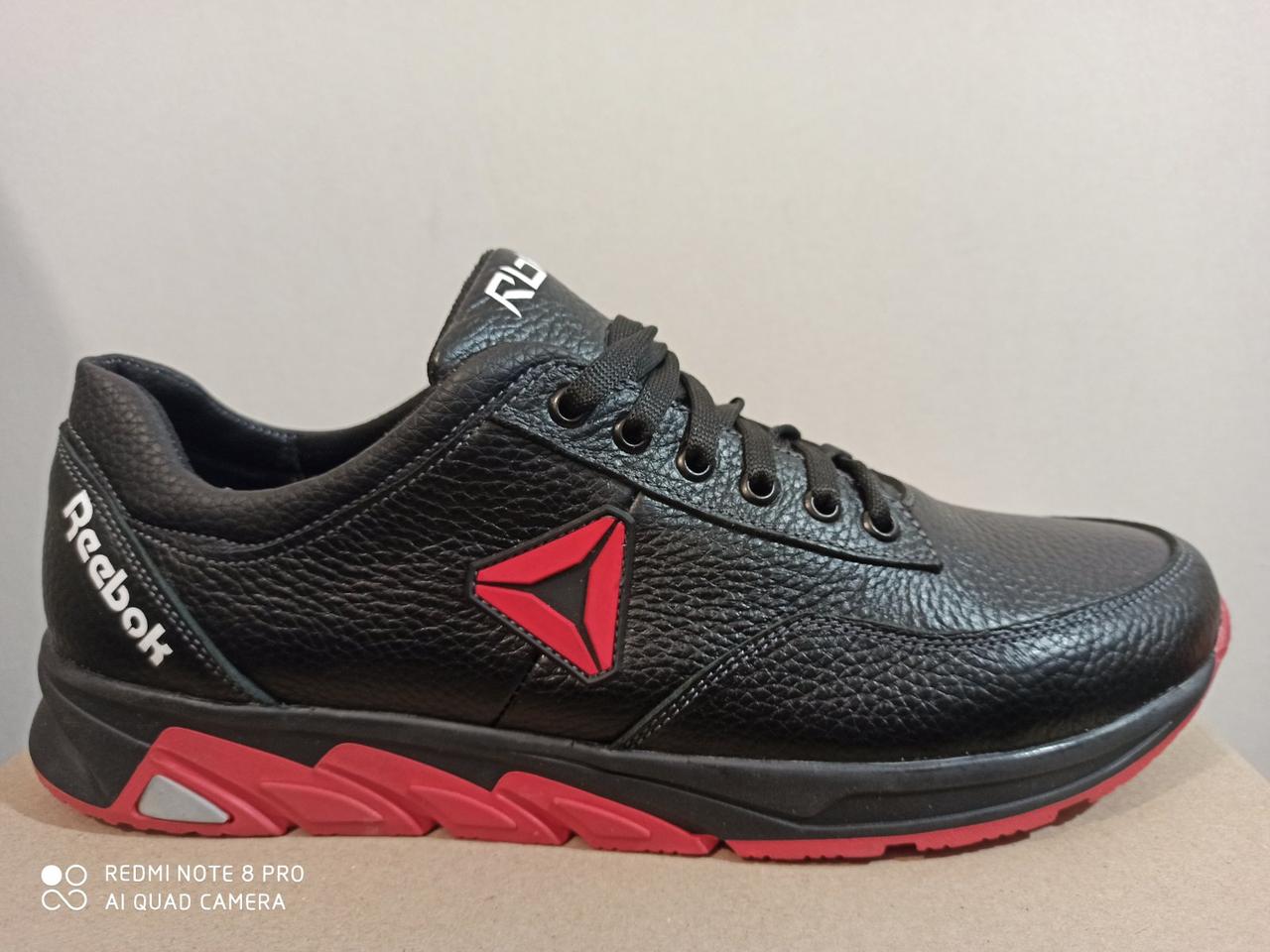 Новинка Reebok! Чоловічі шкіряні кросівки великого розміру гіганти батали