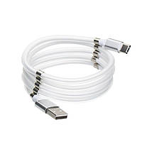 TU Кабель Supercalla магнитный USB to Type-C 1m white