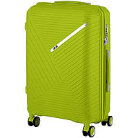 Пластиковый чемодан SIGMA от 2Е 4 колеса / большой / Зеленый (2E-SPPS-L-AG)
