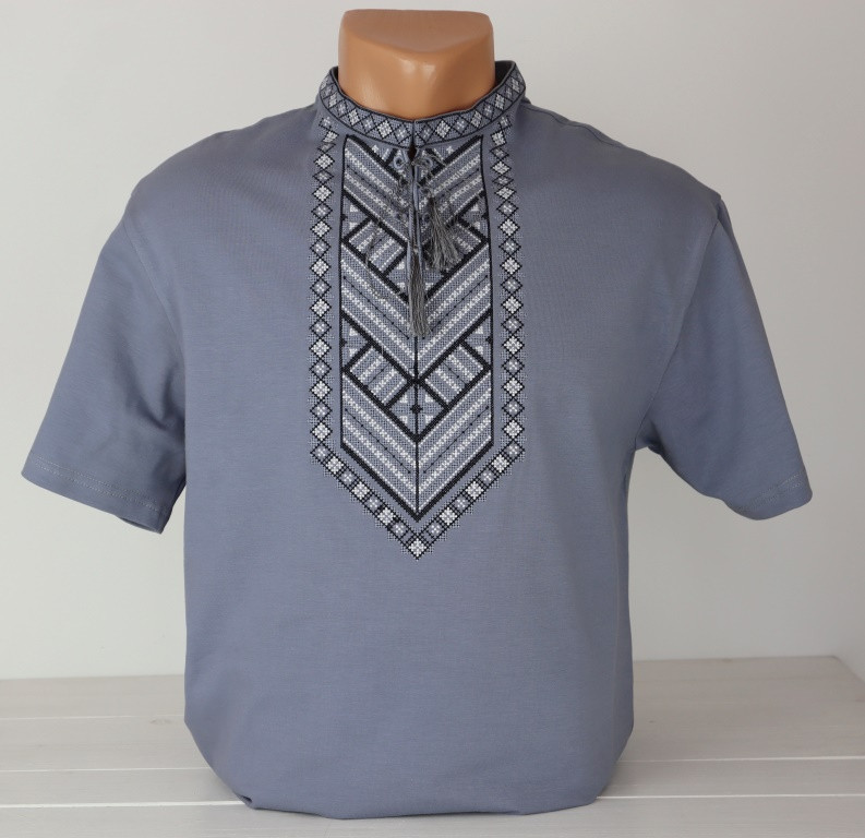 Футболка з вишивкою чоловіча Коломия на графітовому,футболка вишивка, футболка вишиванка, футболка з вишиванкою, футболка вишита, фото 1