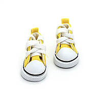Кросівки для ляльки 5см, висота 3см, жовті, за 1 к-кт (2шт)