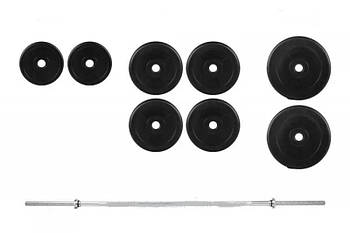 Комплект 30 кг штанга з млинцями WCG