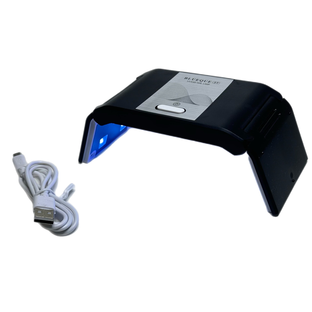 Лампа чорна міні для манікюру BQ-3T із USB-кабелем