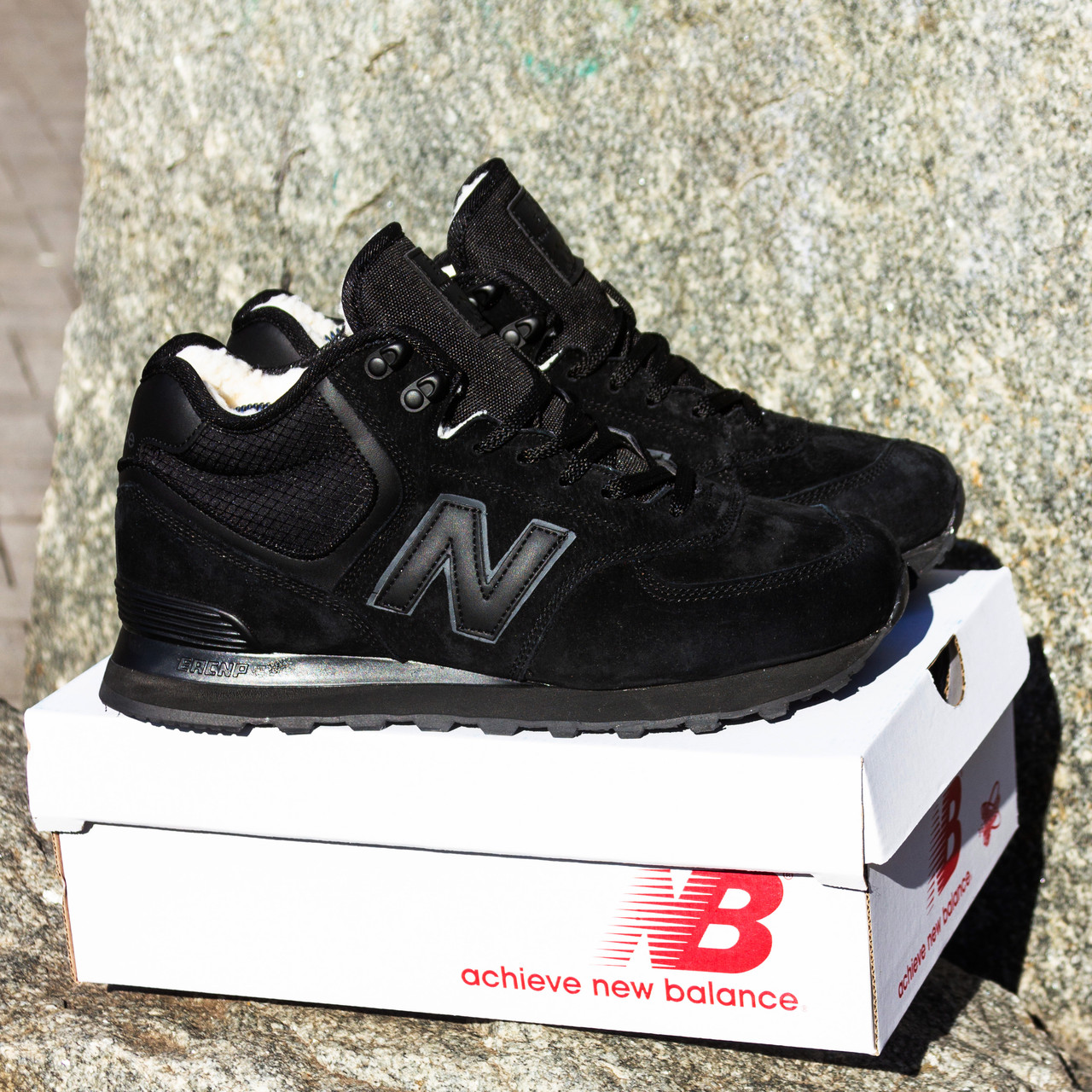РОЗПРОДАЖ! ЗИМОВІ Чоловічі кросівки черевики New Balance 574 з хутром, фото 1