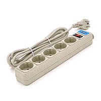 TU  TU Сетевой удлинитель ТМ SVITTEX, 220В, 10А, 5 розеток, мод.SV-003, 5,0м, 3х075, Q60