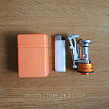 Пальник газовий складний компактний туристичний з п'єзопідпалом, різьбова, 4 розпірки, Tramp 93 г; 7.6 см, фото 2