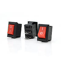 TU  TU Переключатель ON-OFF KCD11-101 Small, 250VAC/3A, 2 контакта, Red, Q500