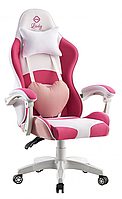 Крісло геймерське Bonro Lady 807 рожево-біле