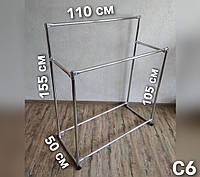 Стойка для одежды двойная,купить стойку,вешалку для вещей С6