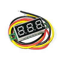 TU  TU Цифровой вольтметр, диапазон измерений 0 -100V, 0.28", три провода, Yellow