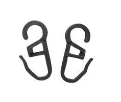 Гачки на кільця для металопластикових карнизів темно коричневі