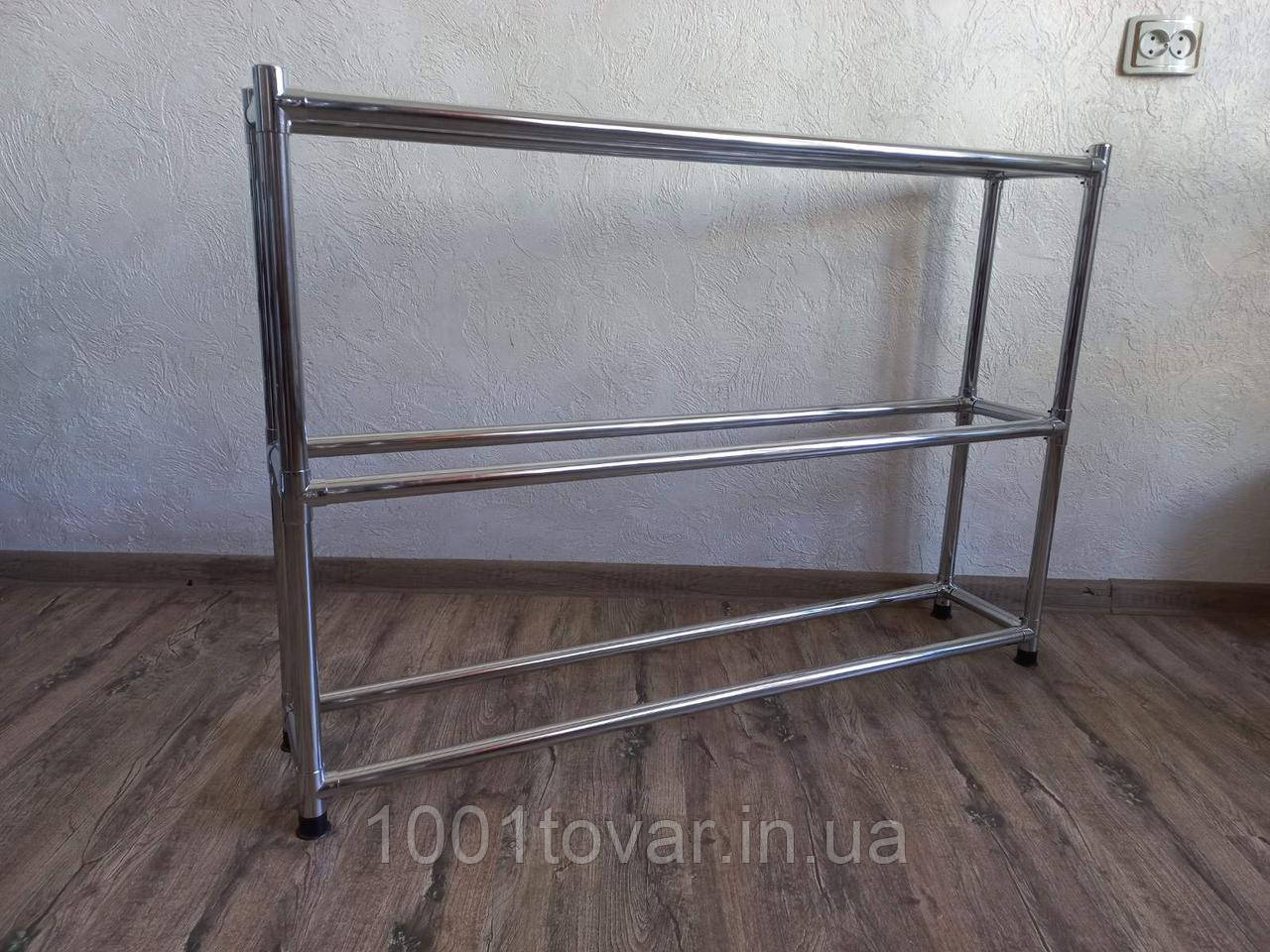 Поличка на 3 яруси (хром) 105см, фото 1