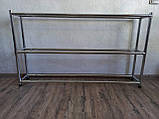 Взуттєва полиця на 3 яруси (хром) 130 см, фото 2